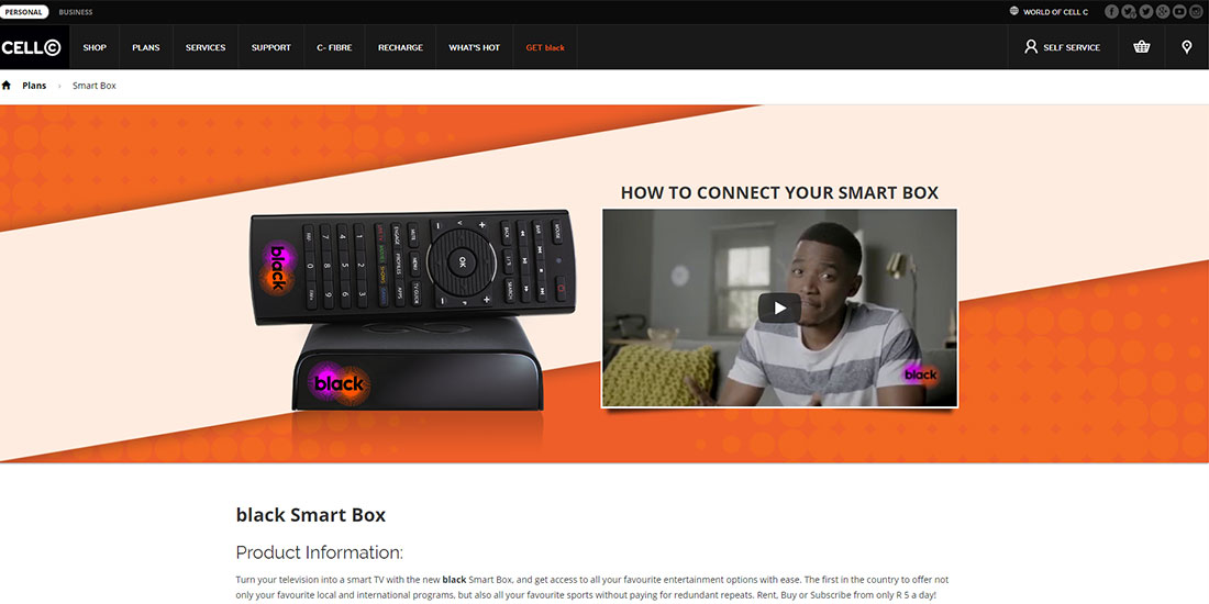Cell C black Smart Box | Image 911