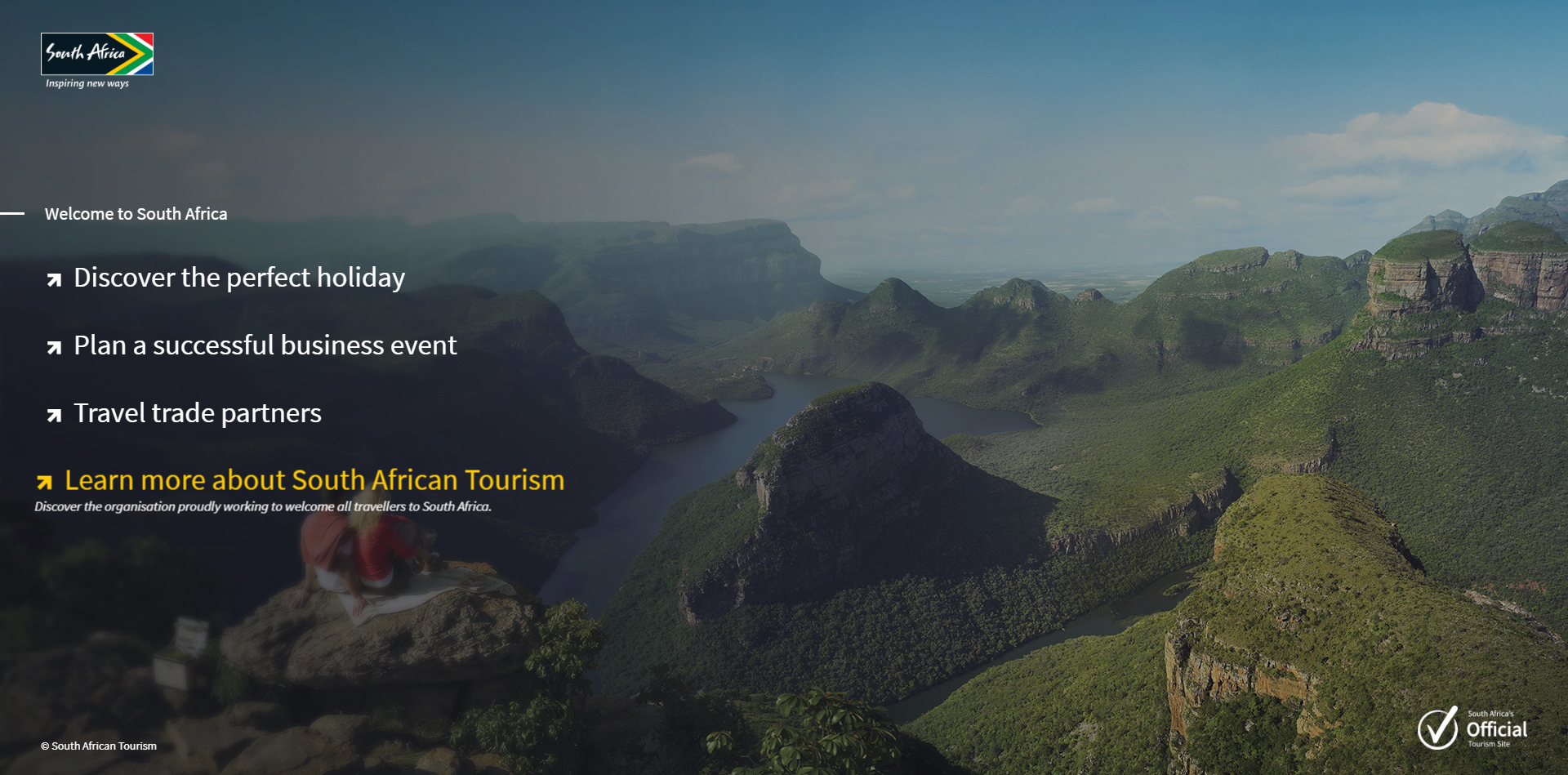 South African Tourism Home Page | Learn more about South African Tourism slide