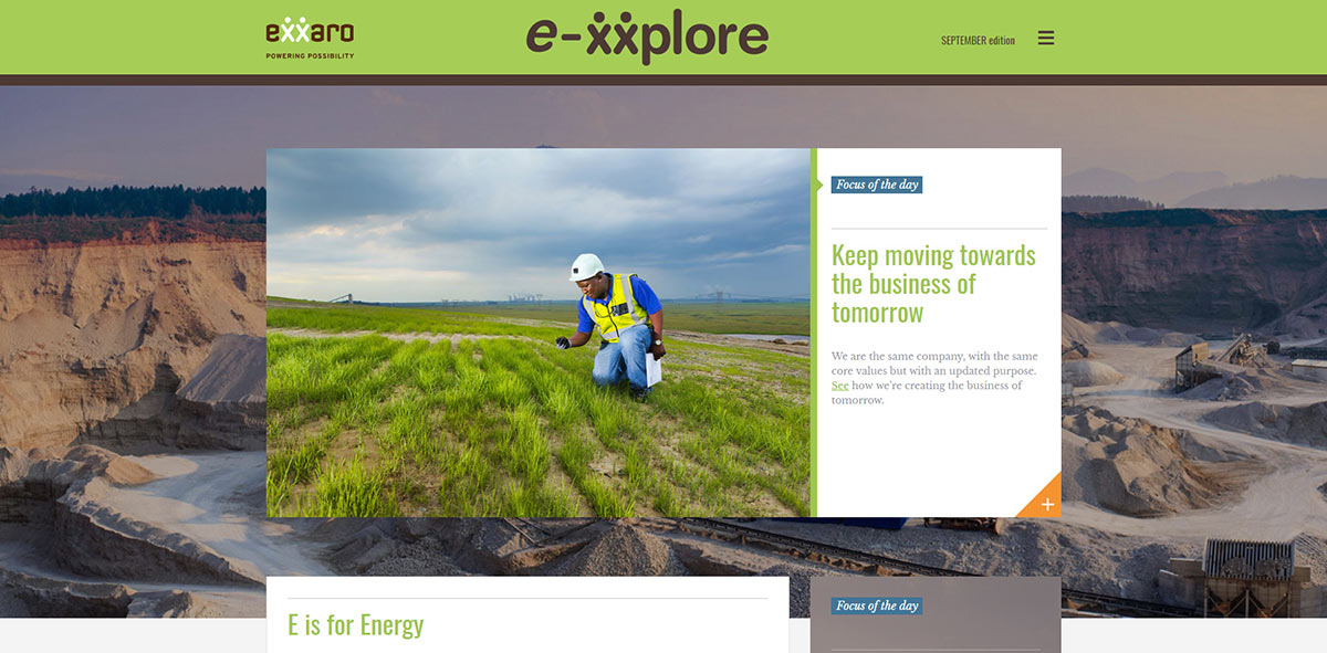 Exxaro E-xxplore Newsletter Template | Image 1064