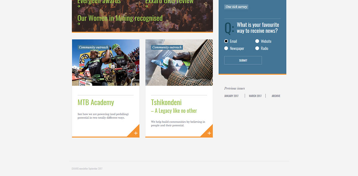 Exxaro E-xxplore Newsletter Template | Image 1067