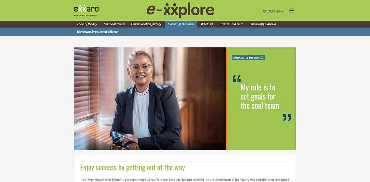 Exxaro E-xxplore Newsletter Template | Image 1068