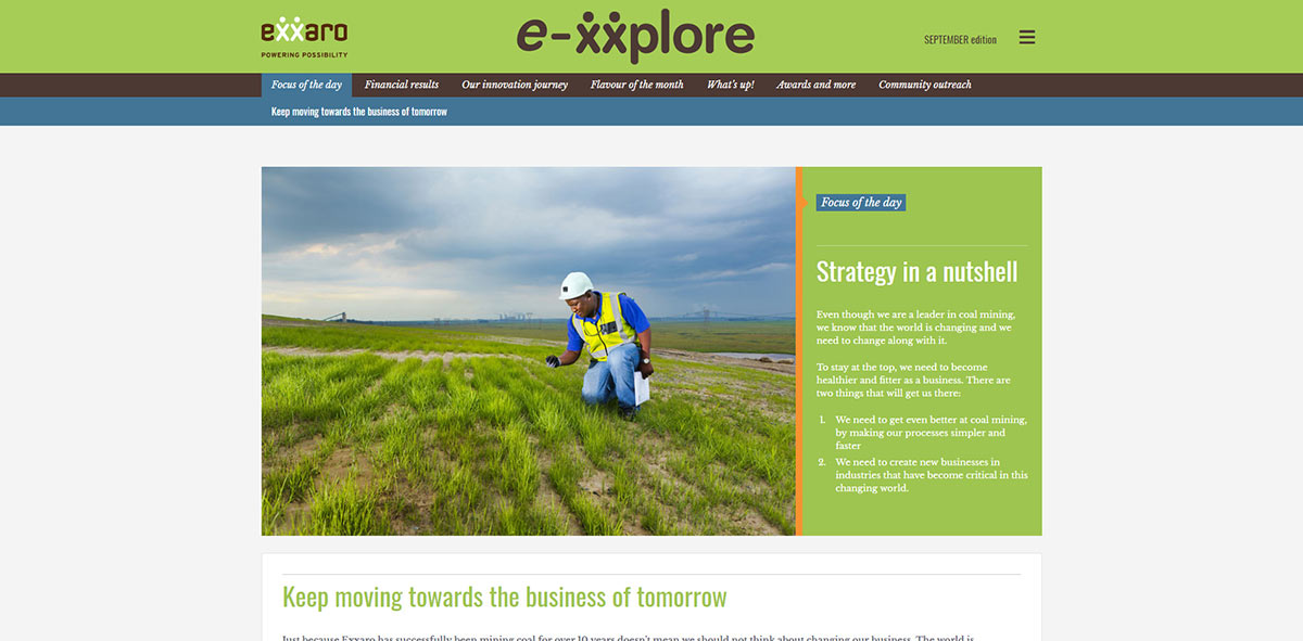 Exxaro E-xxplore Newsletter Template | Image 1069