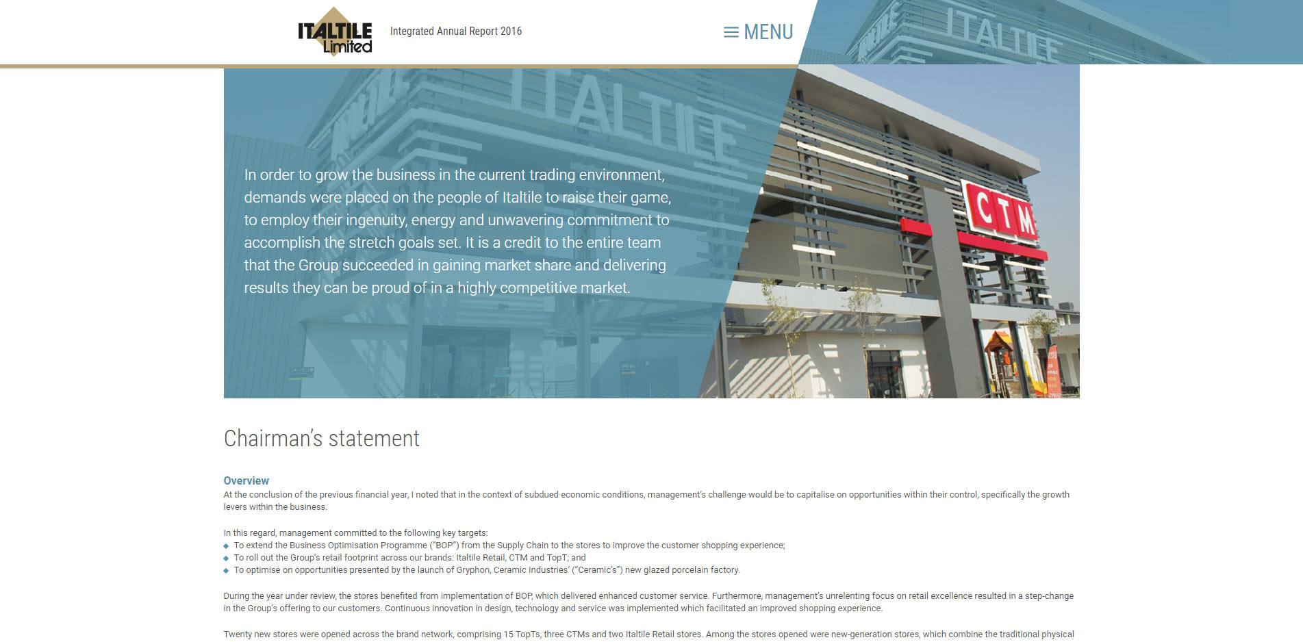 Italtile Integrated Annual Report 2016 | Image 1116