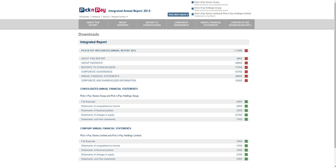 Pick n Pay Financials 2013 | Image 75