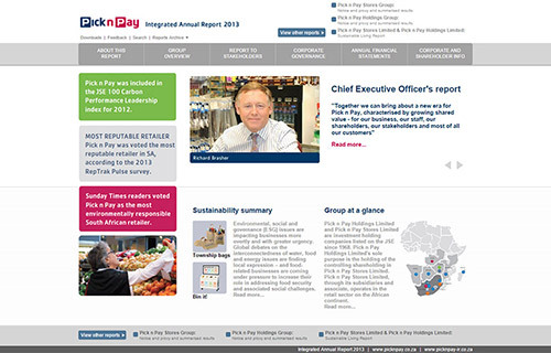 Pick n Pay Financials 2013