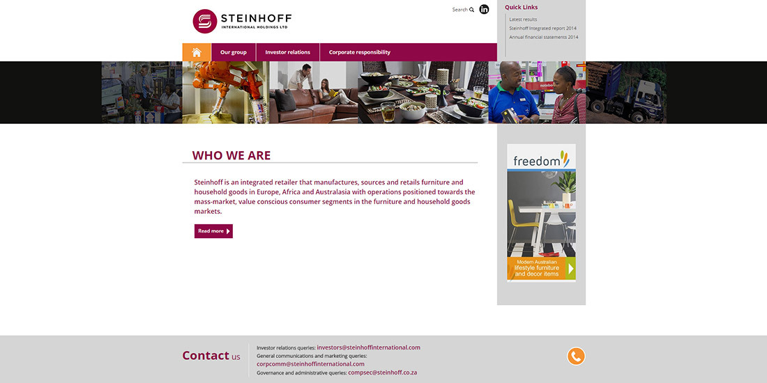 Steinhoff International | home page