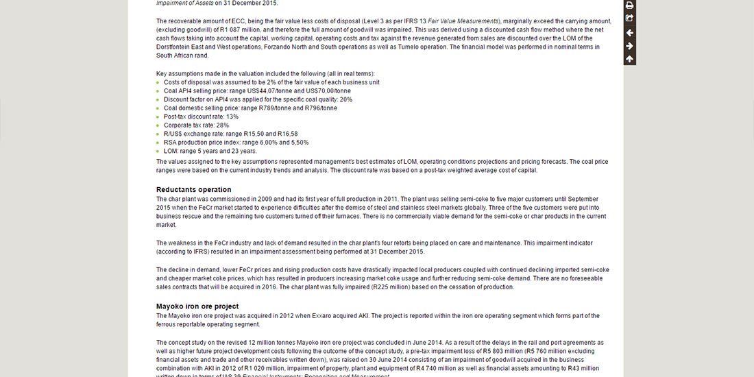 Exxaro Financials 2015 | Image 247