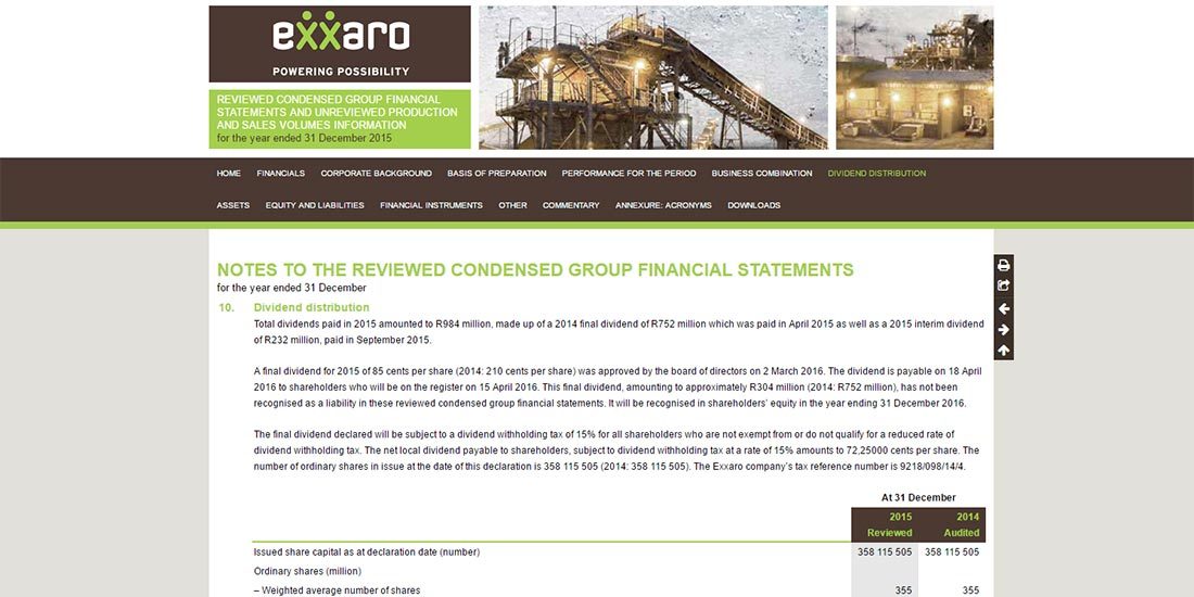 Exxaro Financials 2015 | Image 248
