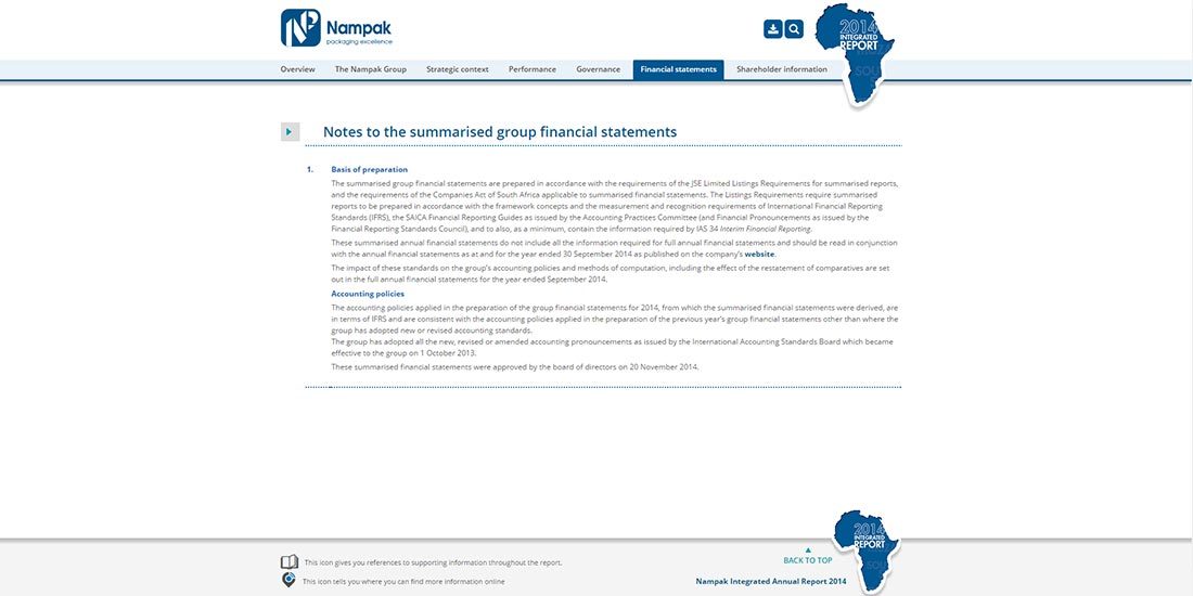 Nampak Integrated Report 2014 | Image 576