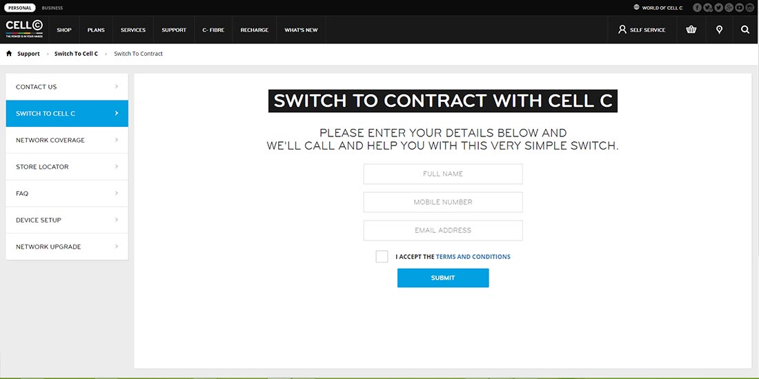 Switch to Cell C | Switch to Contract with Cell C