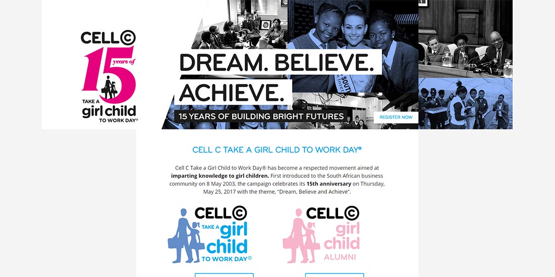 Cell C Girl Child | Cell C Girl Child - Home Page Banner