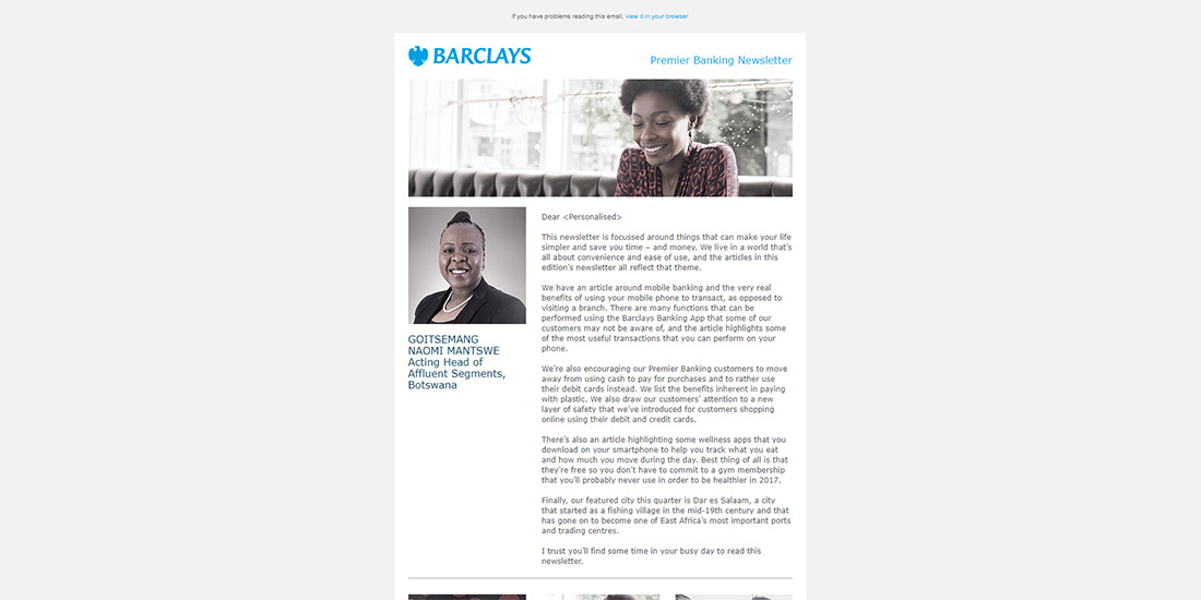 Absa Mailers - Set 1 | Barclays - top